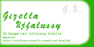 gizella ujfalussy business card